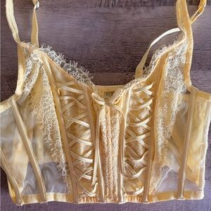 Victoria's Secret Yellow Lace Detail